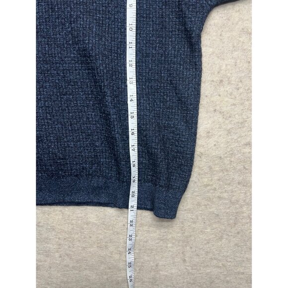 Pronto Uomo Made in Italy Navy Blue Merino Wool Men's Sweater Size Medium - Picture 8 of 10